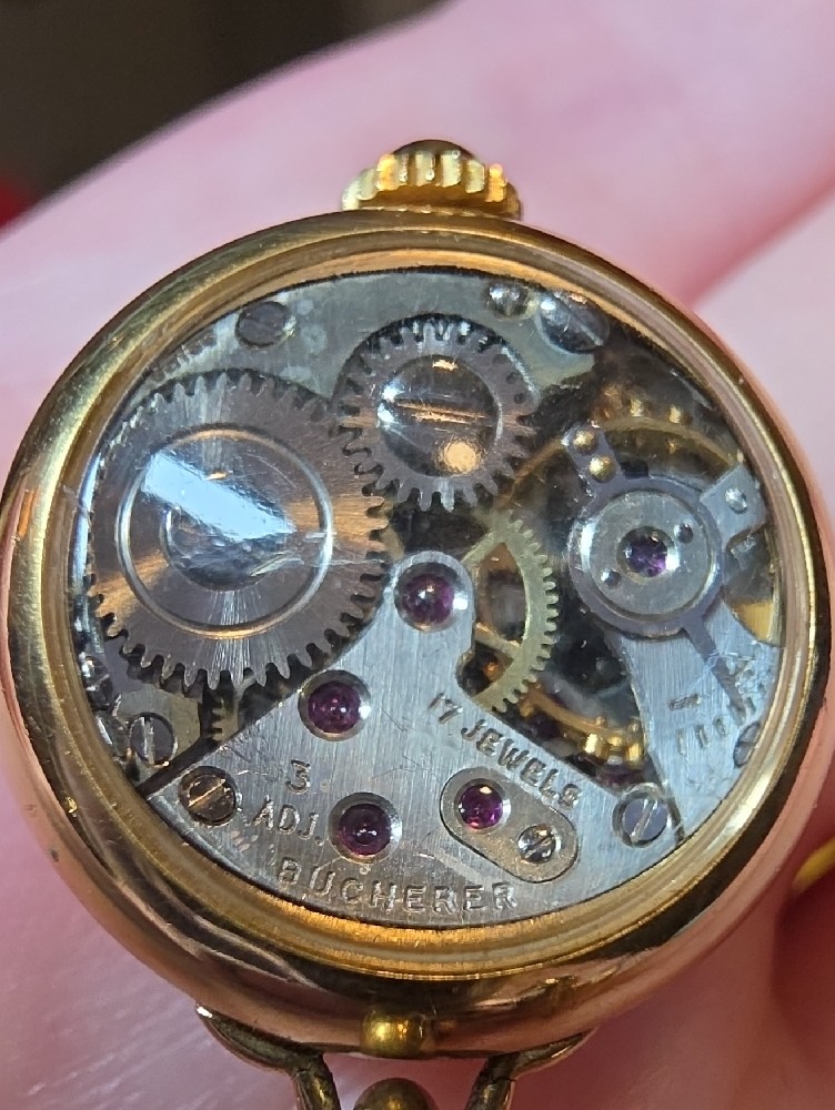 Vintage Bucherer Swiss 17jewel Skeleton Watch Necklace AsIs Repair
